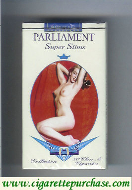 Parliament cigarettes design with Marlin Monro Super Slims 100s